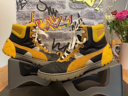 Mens puma tops yellow black - mens, hi-tops